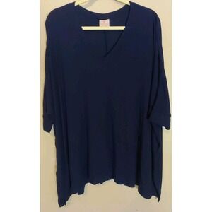 Laurie Felt Women Purple Relaxed Fit Soft Dolman‎ Sleeve Top Size Xl/1X